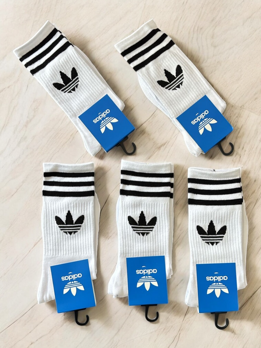 Adidas High Ankle White Socks
